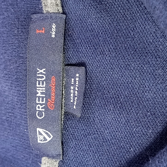 Cremieux Classic Polo Shirt Men's Size Large Navy/ Gray - Picture 11 of 15